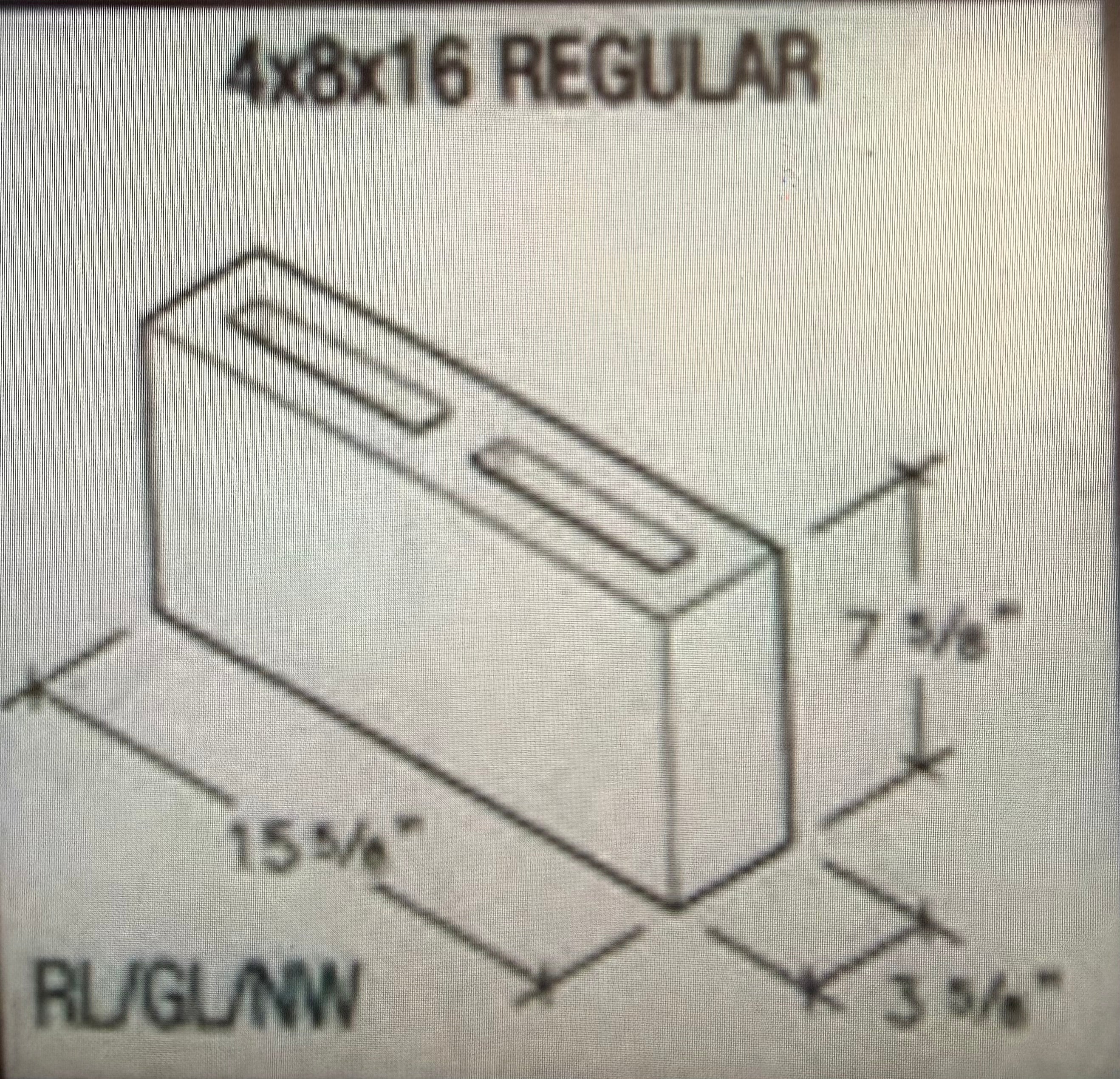 NW Block Regular 4x8x16