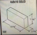 NW Block Solid 4x8x16