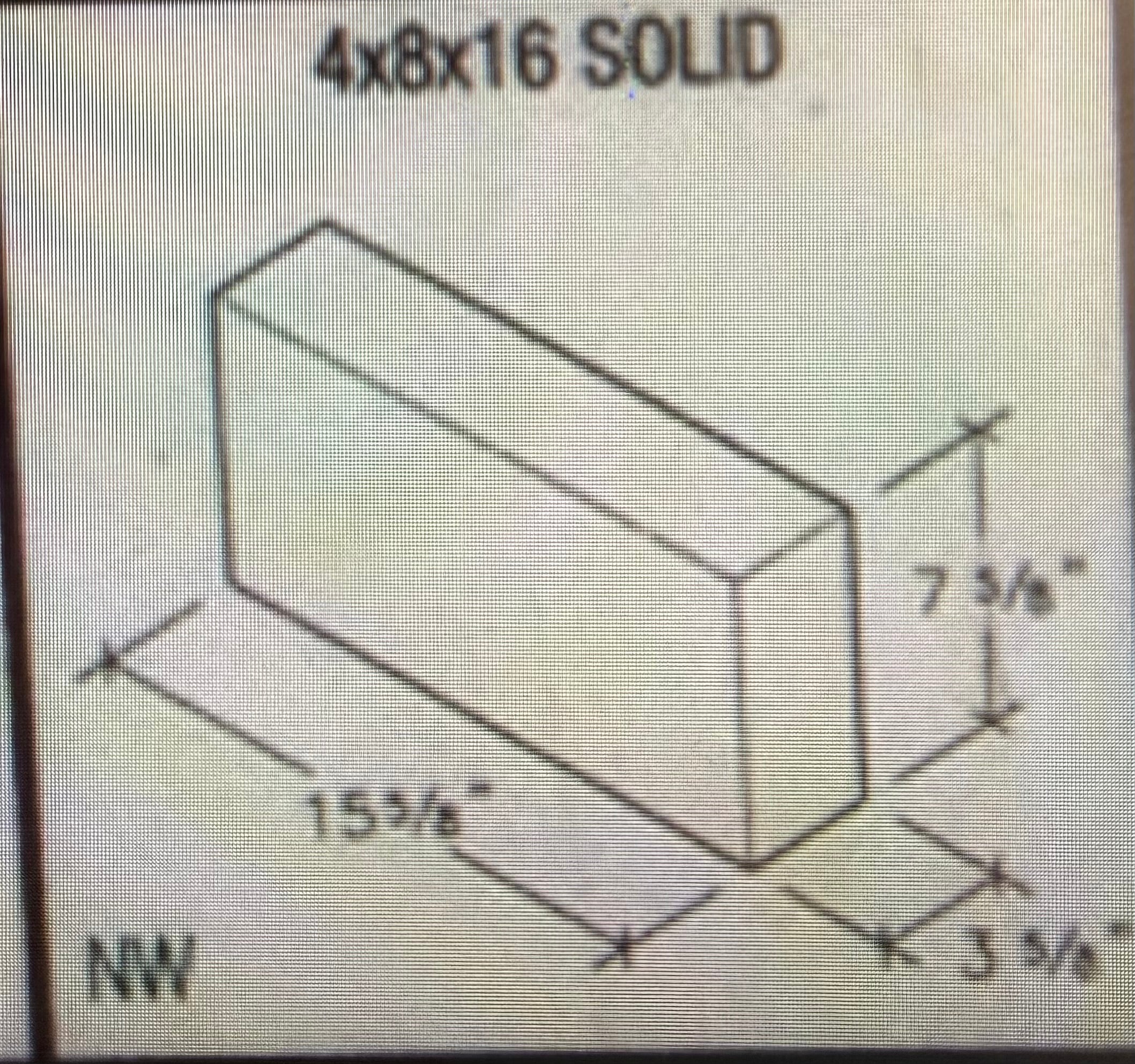 NW Block Solid 4x8x16
