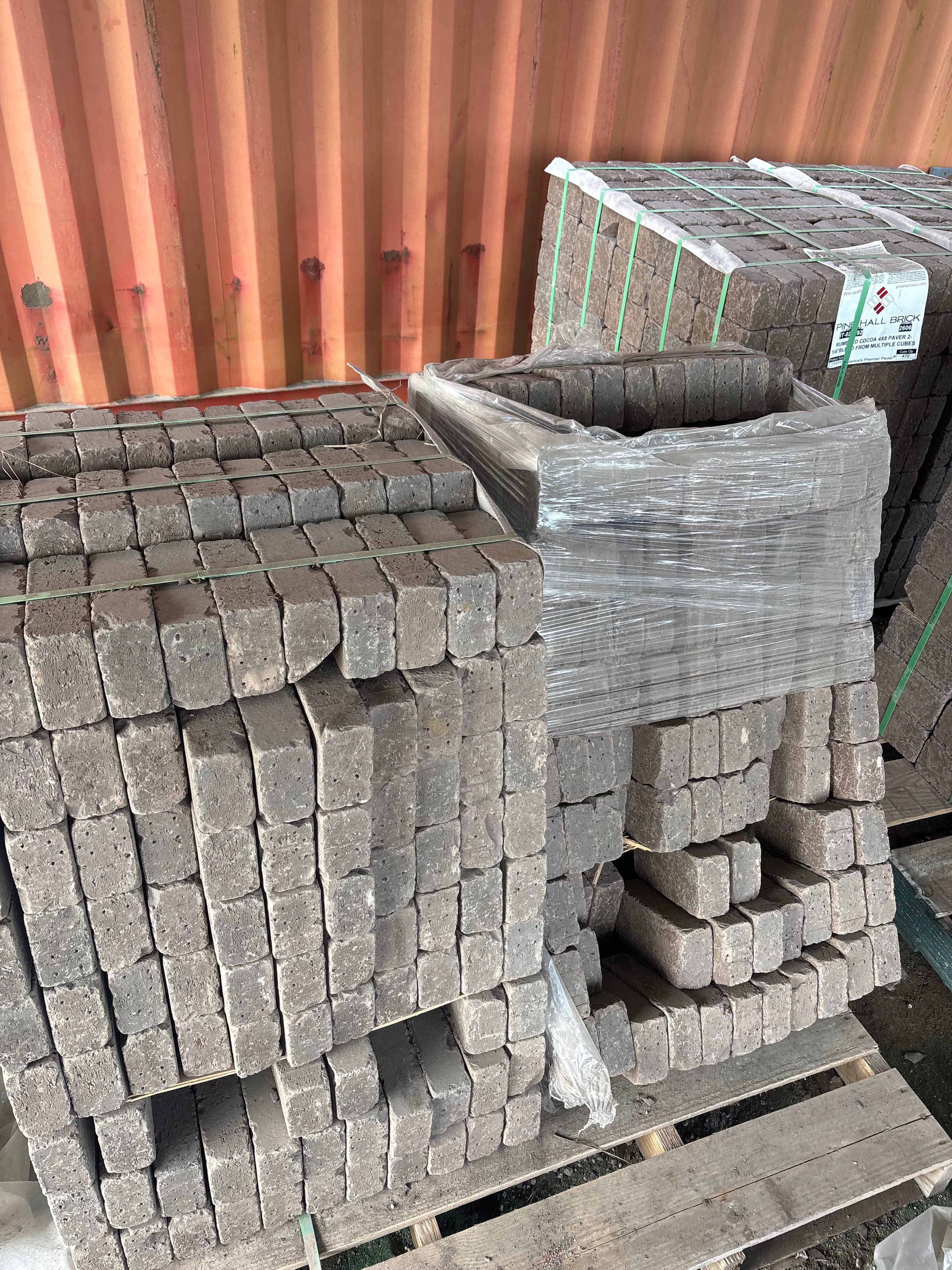 Pine Hall Paver ANTIQUE/Rumbled Cocoa Paver 4 x 8 x 2.25 for laying without joints (470 Cube)